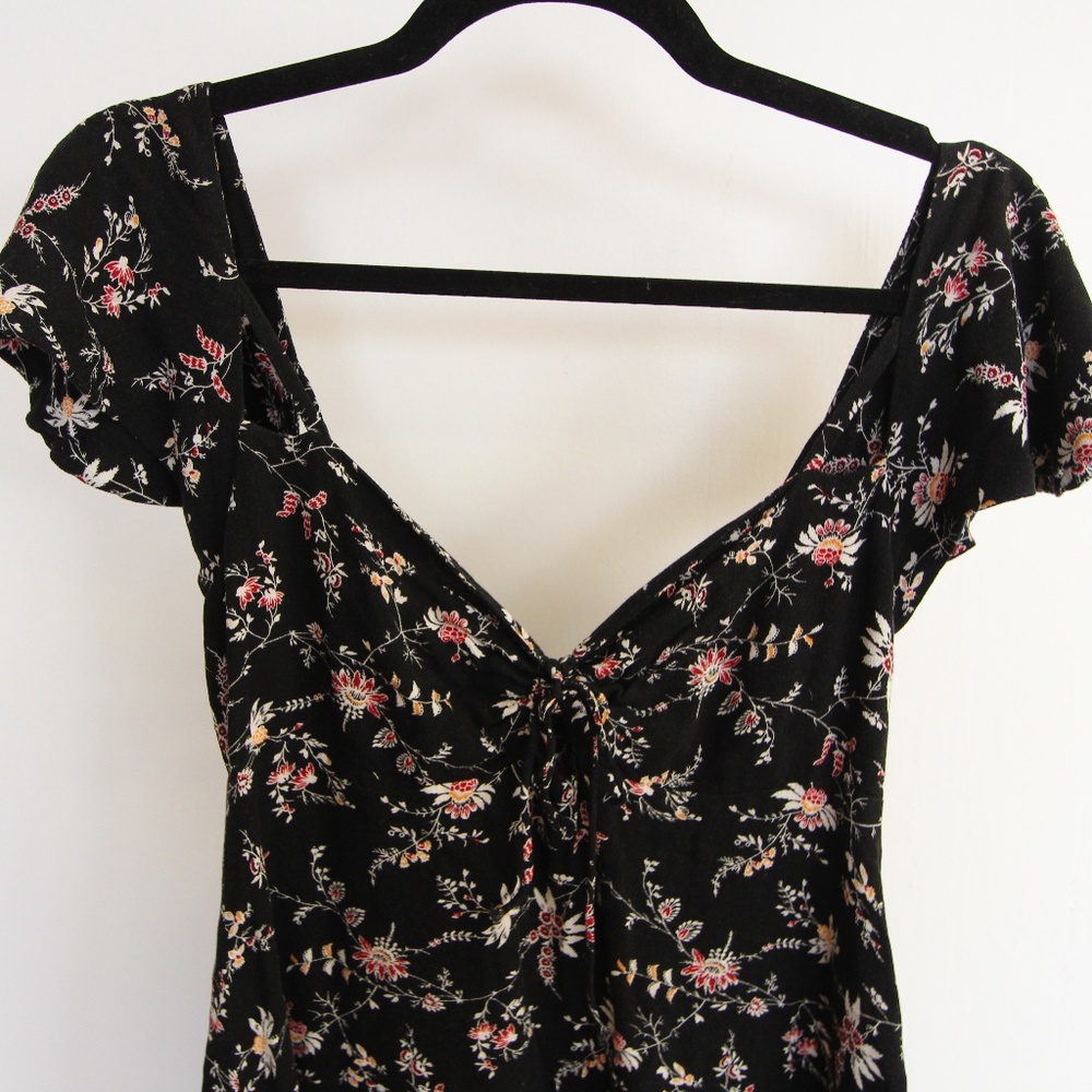 black floral mini dress - Cotton Candy LA